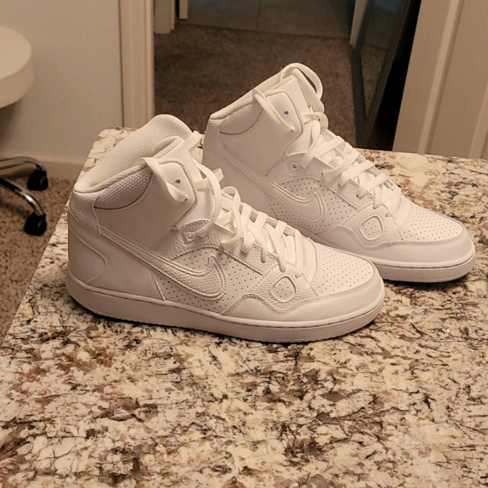 High top all white air force 1